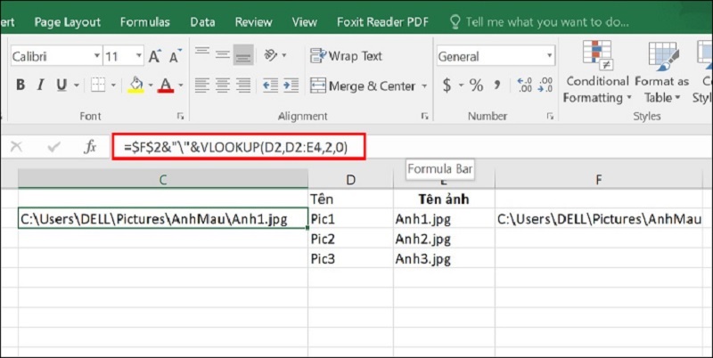 Sử dụng hàm Vlookup