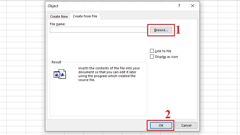 Bước 3 - bấm Browse để chọn file video từ máy tính rồi bấm OK Bước 3 - bấm Browse để chọn file video từ máy tính rồi bấm OK