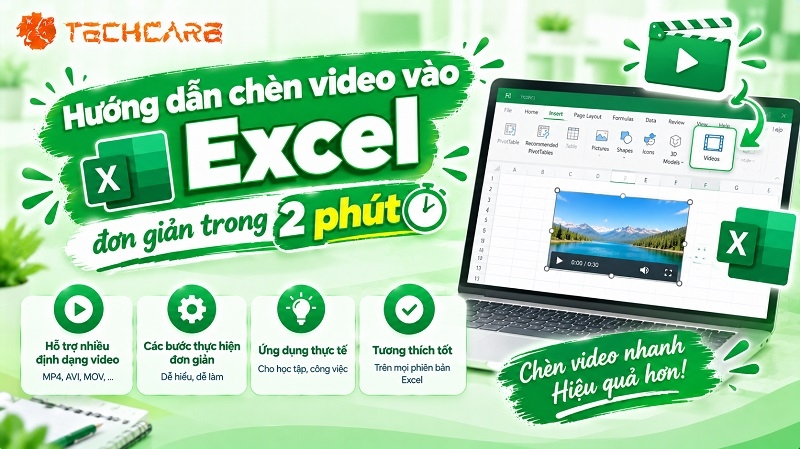 Hướng dẫn chèn video vào Excel đơn giản trong 2 phút