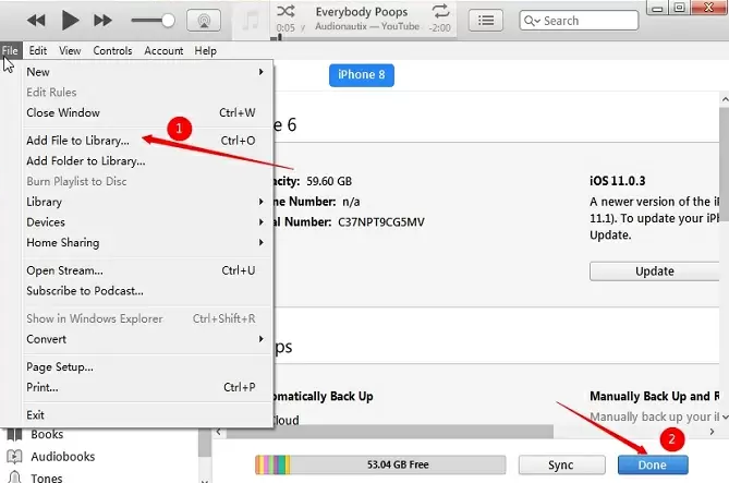 Chuyển nhạc từ PC sang iPhone 6/7/8 / X / XR / XS / XS Max