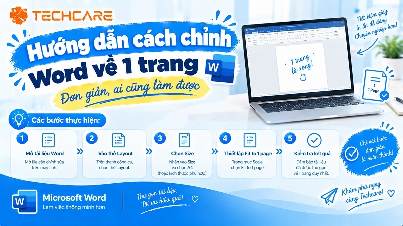 Hướng dẫn cách chỉnh Word về 1 trang đơn giản, ai cũng làm được