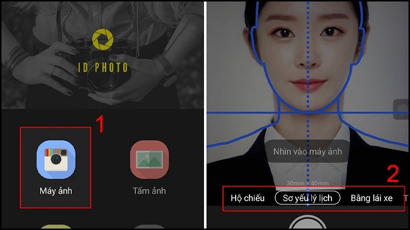 Nhấn vào tùy chọn mà bạn có nhu cầu sử dụng ảnh thẻ