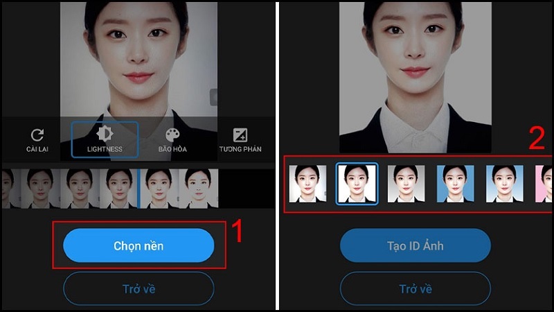 Nhấn nút Chọn nền