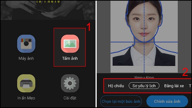 Điều chỉnh đối lượng sao cho khớp với khung viền trong ứng dụng