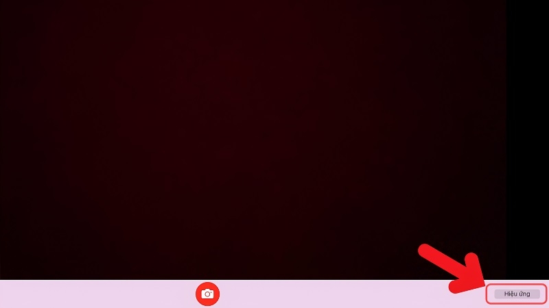 Bảng hiệu ứng của Photo Booth với nhiều mẫu nền và filter