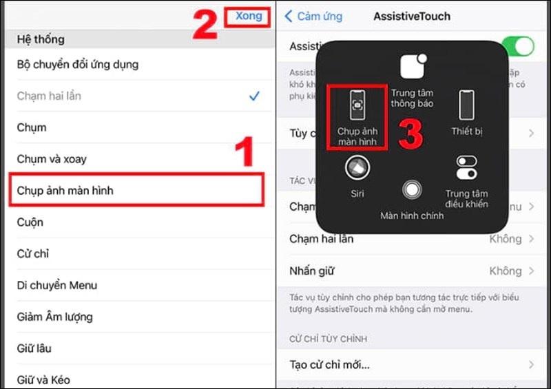 Chọn tính năng Chụp ảnh màn hình