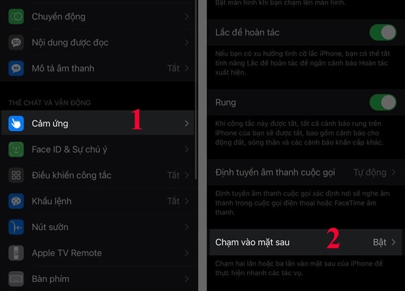 Chọn vào tính năng Accessibility (Trợ năng)