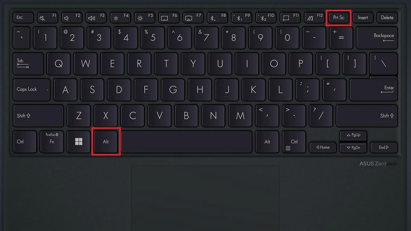Vị trí phím PrtSc + phím Alt trên bàn phím laptop ASUS
