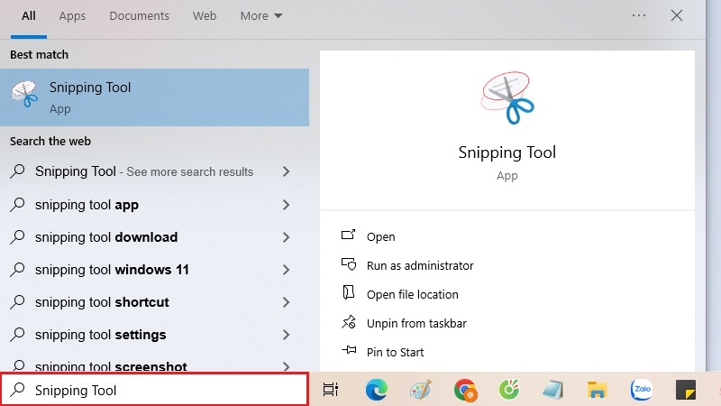 Cách chụp màn hình Dell bằng Snipping Tool bước 1