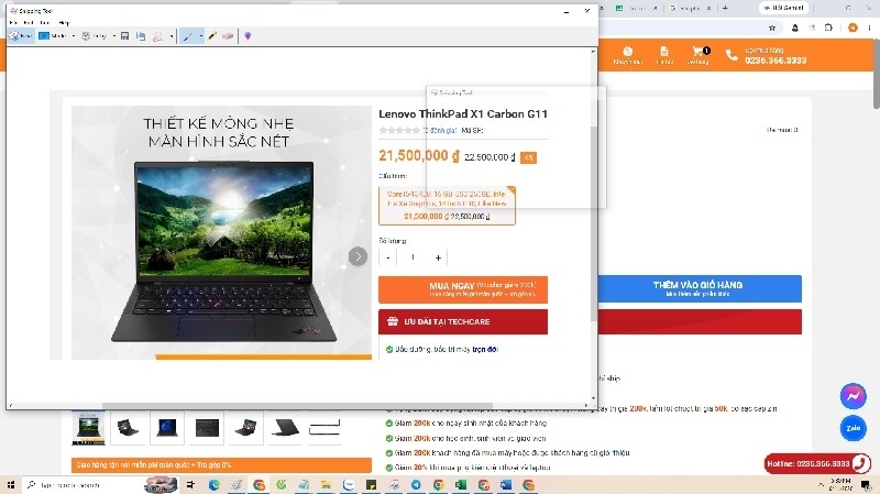 Cách chụp màn hình Dell bằng Snipping Tool bước 3