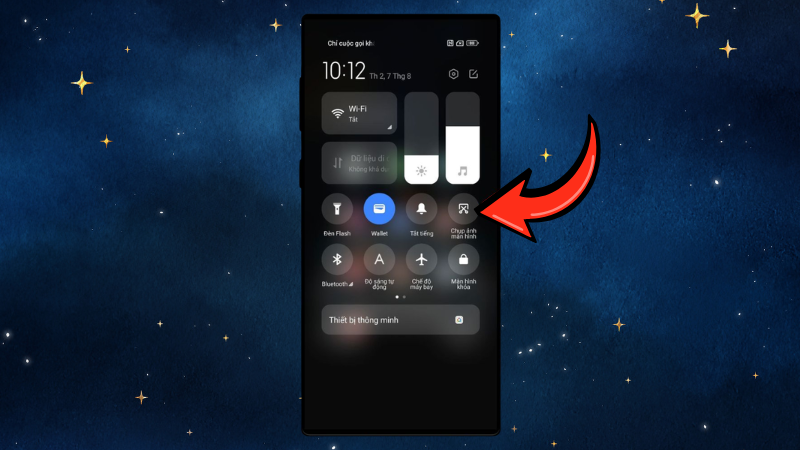 Cách Chụp Màn Hình Xiaomi bằng nút chụp trên thanh thông báo
