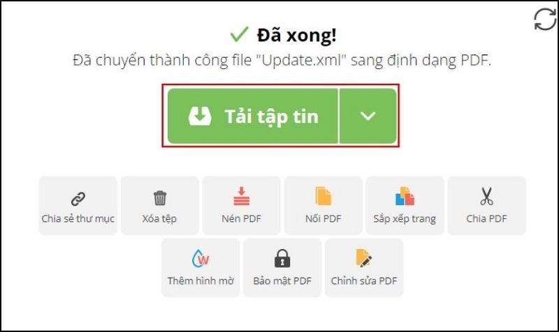 Lưu file về máy tính