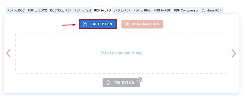 Chọn nhiều file PDF cùng lúc trên PDF to Image