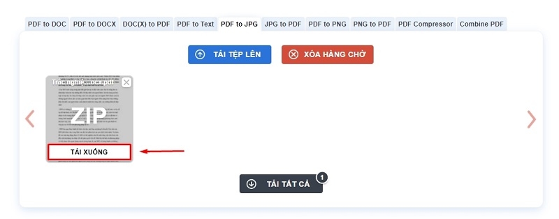 Nhấn tải xuống từng ảnh riêng lẻ