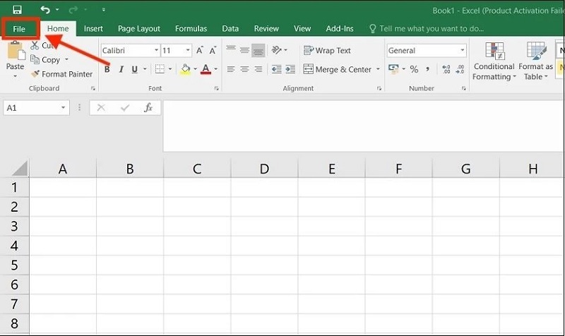 Mở File Excel lên