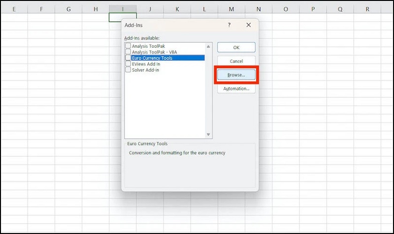 Chọn vào nút Browse