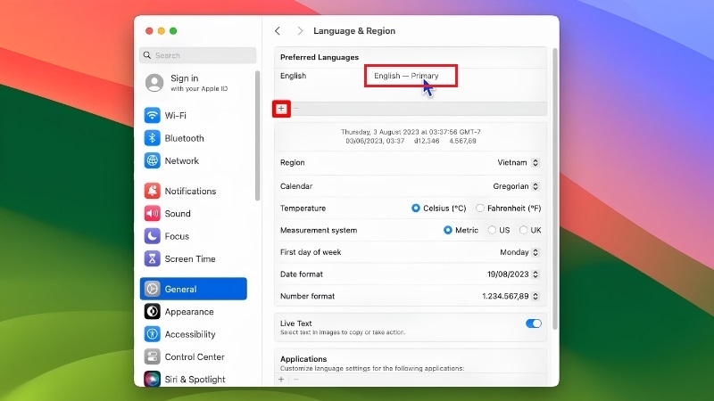 Thêm ngôn ngữ ưu tiên trên macOS Thêm ngôn ngữ ưu tiên trên macOS