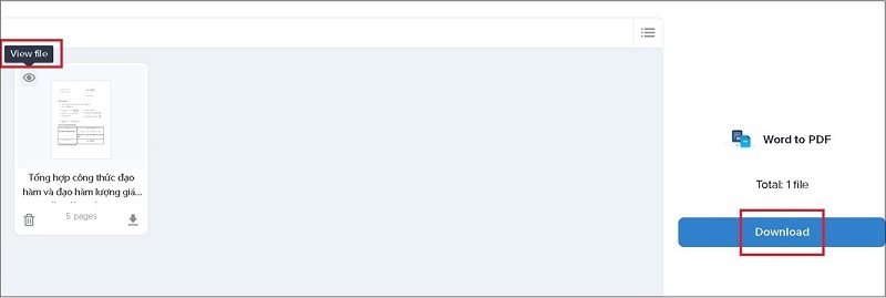 Nhấn nút Download