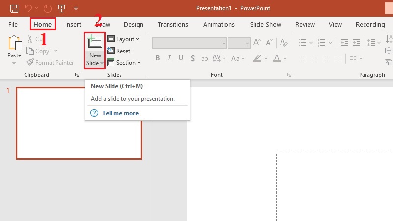 Chuyển Word sang PowerPoint trực tiếp trong PowerPoint bước 2