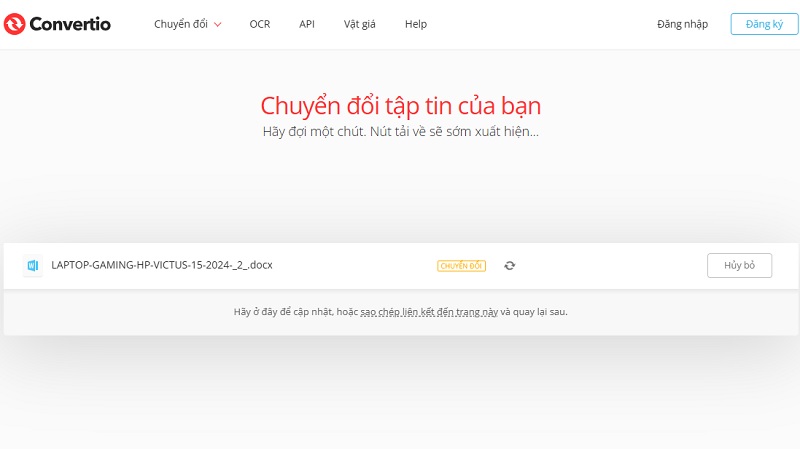 Chuyển đổi bằng công cụ online bước 4