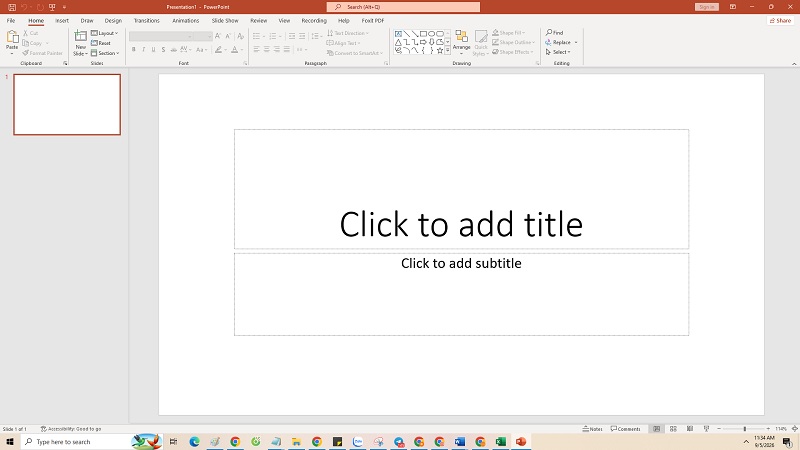 Chuyển Word sang PowerPoint trực tiếp trong PowerPoint bước 1