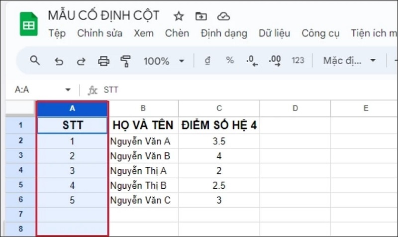 Nhập nội dung vào