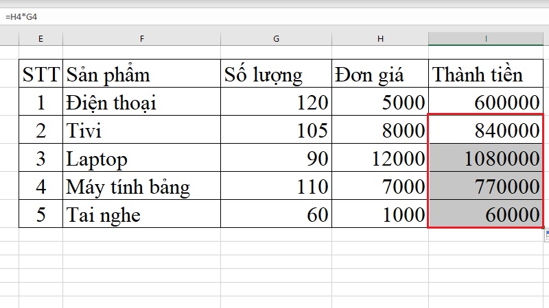 Dùng biểu tượng Paste Options sau khi dán bước 5 Dùng biểu tượng Paste Options sau khi dán bước 5