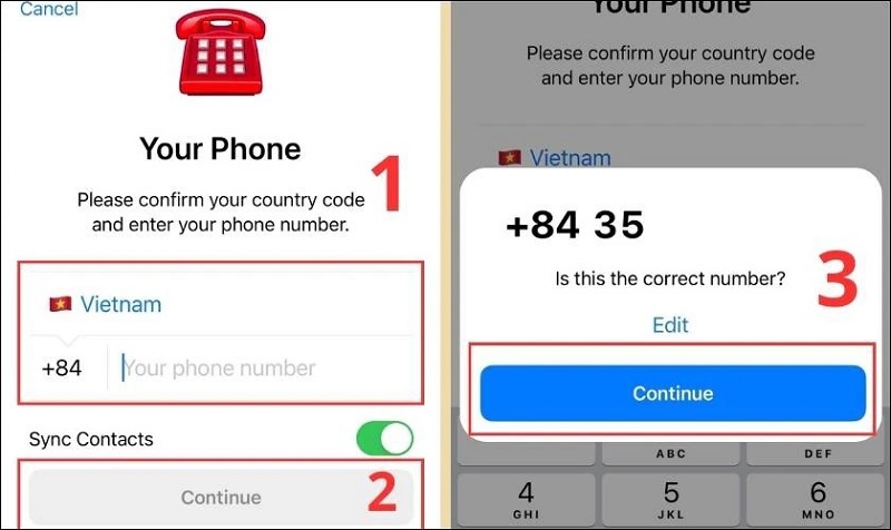 Nhấn nút Continue