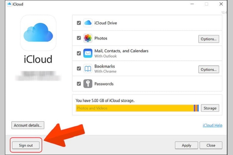 Cách đăng xuất icloud trên ứng dụng iCloud