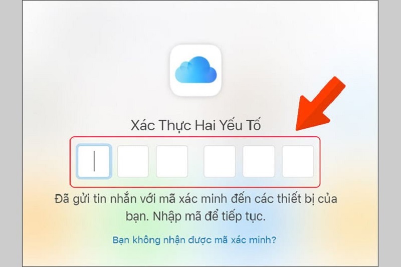 Nhập Xác thực hai yếu tố