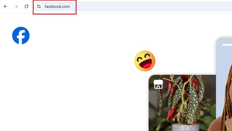 Gõ www.facebook.com vào thanh địa chỉ trình duyệt Gõ www.facebook.com vào thanh địa chỉ trình duyệt