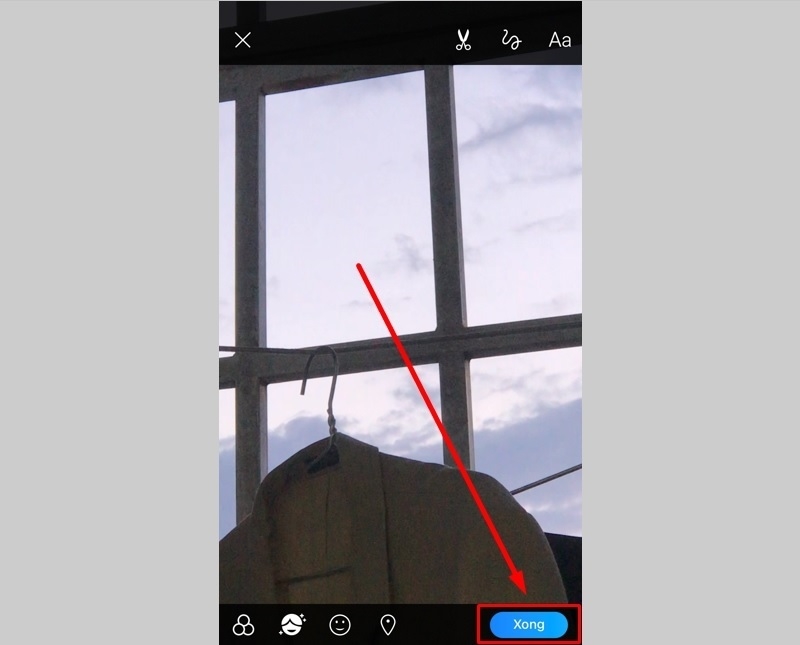 Nhấn vào nút Xong
