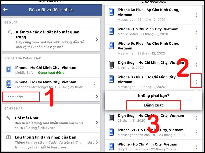 Nhấn nút Đăng xuất