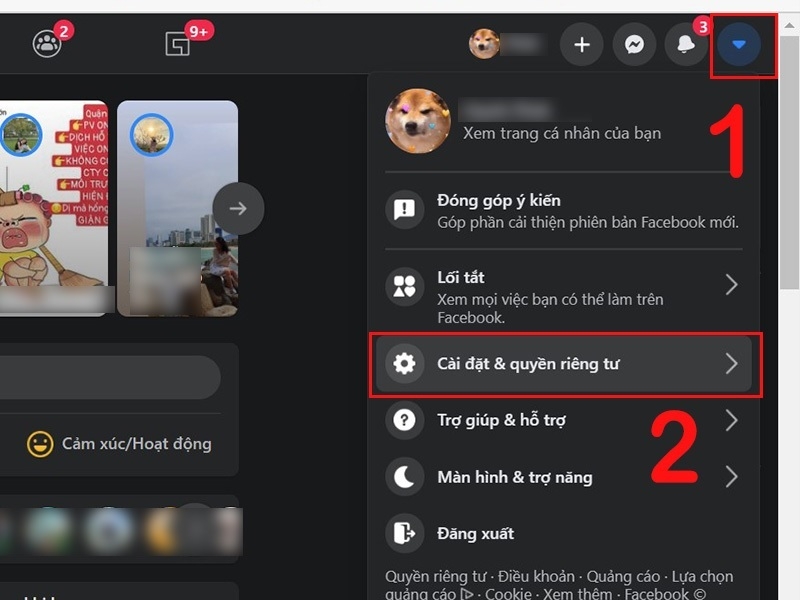 Chọn Cài đặt & quyền riêng tư