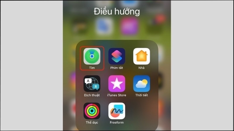Mở ứng dụng Tìm trên iPhone