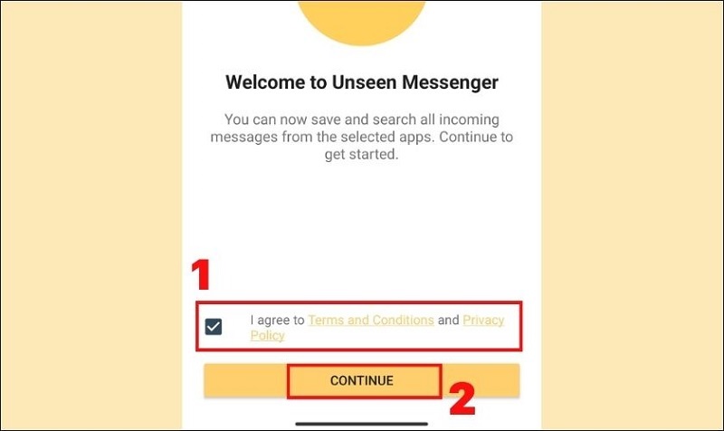 Nhấn nút CONTINUE