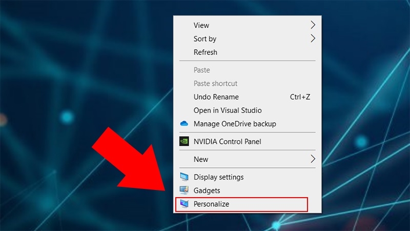 Đổi hình nền win 10 qua settings personalize