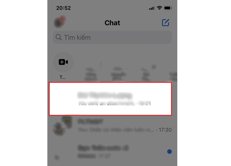 Mở ứng dụng Messenger lên trên điện thoại