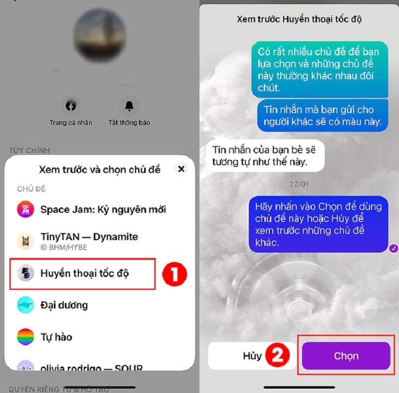 Nhấn Chọn để áp dụng