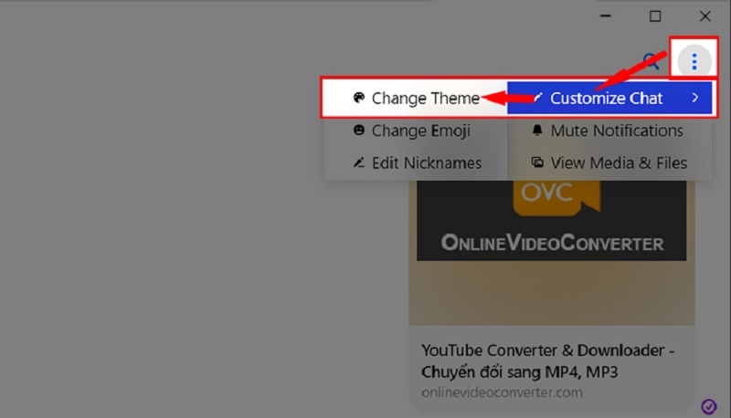 Chọn mục Change Theme