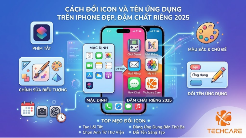 Cách Đổi Icon Và Tên Ứng Dụng Trên iPhone Đẹp, Đậm Chất Riêng 2025