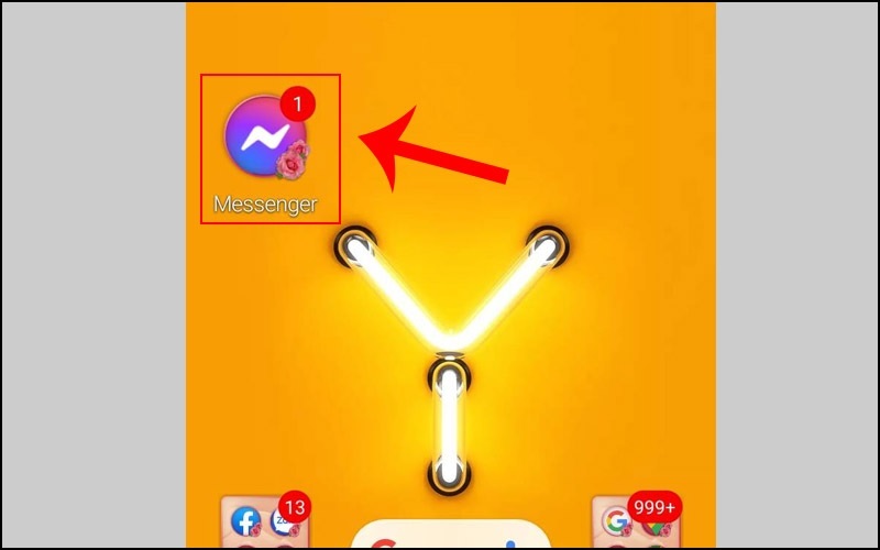 Mở ứng dụng Messenger lên trên điện thoại