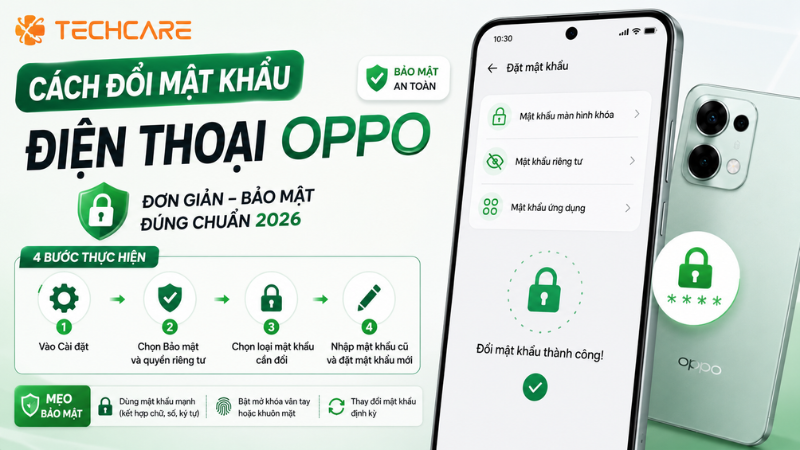 Cách Đổi Mật Khẩu Điện Thoại OPPO Đơn Giản, Bảo Mật Đúng Chuẩn 2026