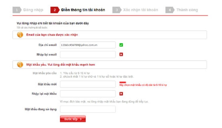 Trường hợp 3: Acc vẫn có số điện thoại sẵn nhưng đã bị ngừng hoạt động.