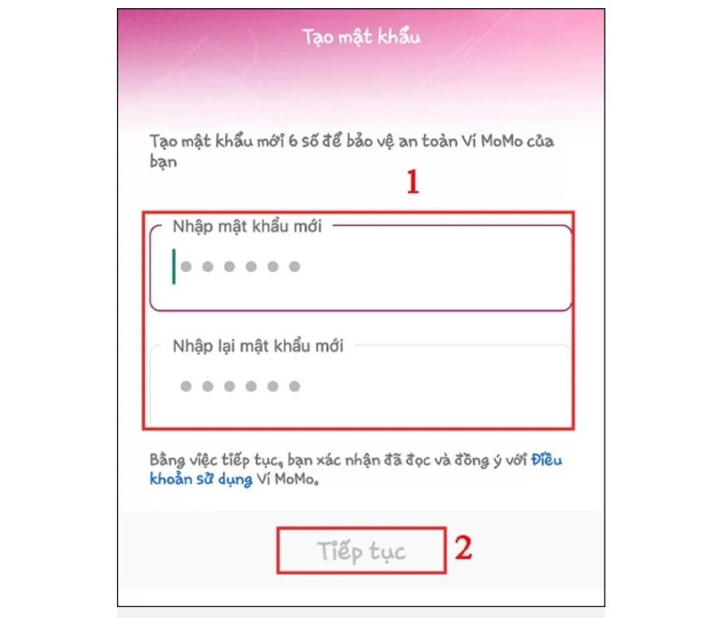 Nhấn nút Tiếp tục thêm một lần nữa
