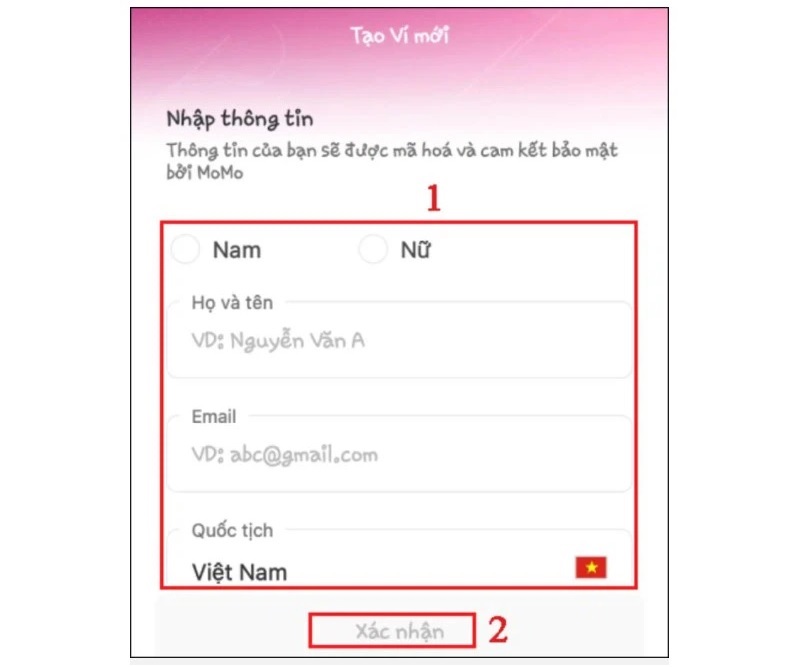 Nhấn nút Xác nhận