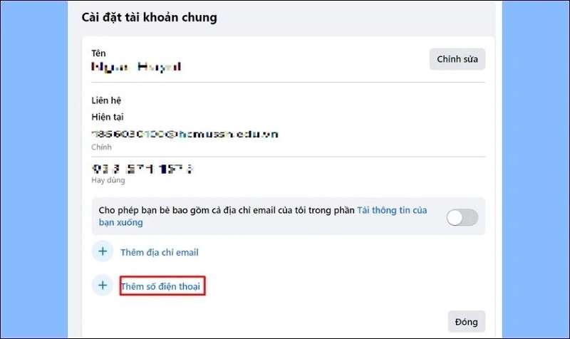 Chọn vào mục Thêm số điện thoại