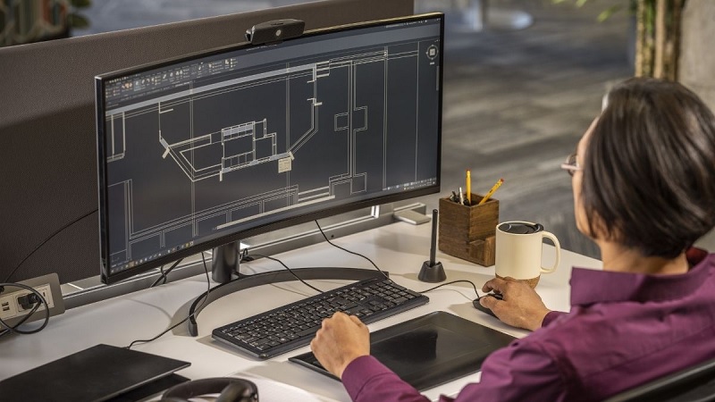 Ví dụ block cửa đi trong bản vẽ AutoCAD