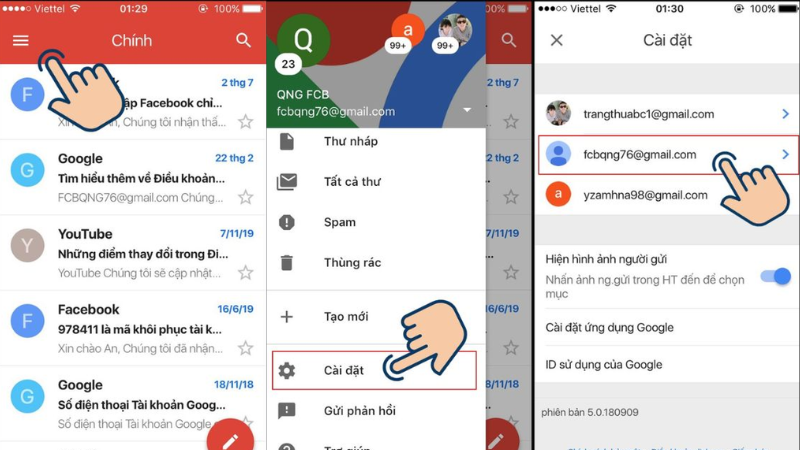 Cách đổi tên Gmail trên điện thoại
