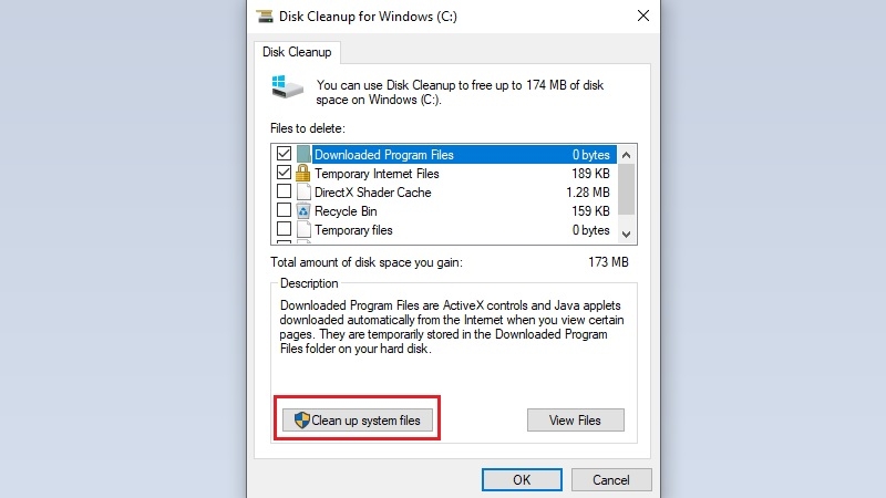 Dùng Disk Cleanup để dọn sâu hơn bước 3 Dùng Disk Cleanup để dọn sâu hơn bước 3